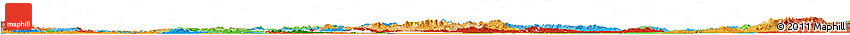 Flag Horizon Map of Hungary, political outside