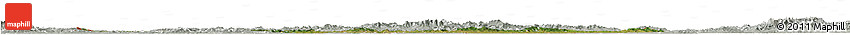 Satellite Horizon Map of Hungary, lighten, semi-desaturated