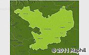 Physical 3D Map of Jász-Nagykun-Szolnok, darken