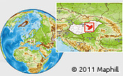 Physical Location Map of Jász-Nagykun-Szolnok, highlighted country