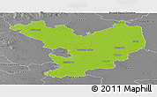 Physical Panoramic Map of Jász-Nagykun-Szolnok, desaturated