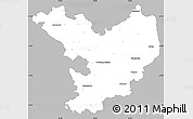Gray Simple Map of Jász-Nagykun-Szolnok, single color outside