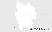 Silver Style Simple Map of Kaposvár