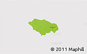 Physical 3D Map of Kecskemét, cropped outside