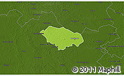 Physical 3D Map of Kecskemét, darken