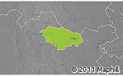 Physical 3D Map of Kecskemét, desaturated