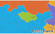 Physical 3D Map of Kecskemét, political outside