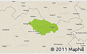 Physical 3D Map of Kecskemét, shaded relief outside