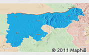 Political 3D Map of Komárom-Esztergom, lighten