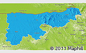 Political 3D Map of Komárom-Esztergom, physical outside