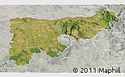Satellite 3D Map of Komárom-Esztergom, lighten, semi-desaturated