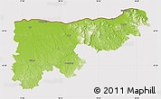 Physical Map of Komárom-Esztergom, cropped outside