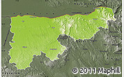 Physical Map of Komárom-Esztergom, darken, semi-desaturated