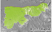 Physical Map of Komárom-Esztergom, desaturated