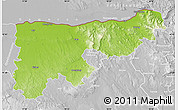 Physical Map of Komárom-Esztergom, lighten, desaturated