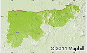 Physical Map of Komárom-Esztergom, lighten