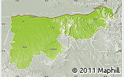 Physical Map of Komárom-Esztergom, lighten, semi-desaturated