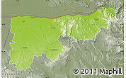 Physical Map of Komárom-Esztergom, semi-desaturated