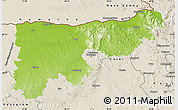 Physical Map of Komárom-Esztergom, shaded relief outside