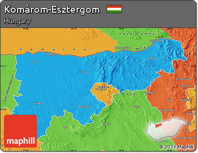 Political Map of Komárom-Esztergom