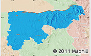 Political Map of Komárom-Esztergom, lighten