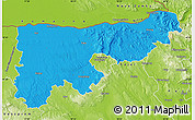 Political Map of Komárom-Esztergom, physical outside