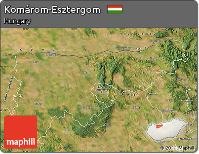 Satellite Map of Komárom-Esztergom