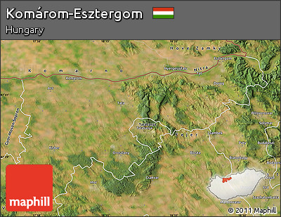 Satellite Map of Komárom-Esztergom