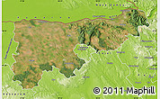 Satellite Map of Komárom-Esztergom, physical outside