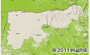 Shaded Relief Map of Komárom-Esztergom, physical outside