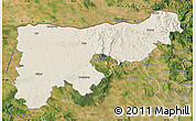 Shaded Relief Map of Komárom-Esztergom, satellite outside