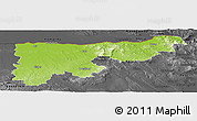 Physical Panoramic Map of Komárom-Esztergom, darken, desaturated