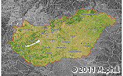 Satellite Map of Hungary, desaturated
