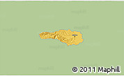 Savanna Style 3D Map of Miskolc, single color outside