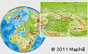 Physical Location Map of Miskolc