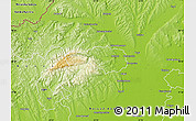 Physical Map of Miskolc