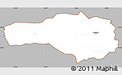Gray Simple Map of Miskolc, cropped outside