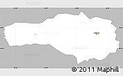 Gray Simple Map of Miskolc, single color outside