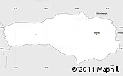 Silver Style Simple Map of Miskolc