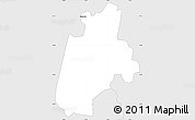 Silver Style Simple Map of Nagykanizsa