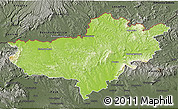 Physical 3D Map of Nógrád, darken, semi-desaturated