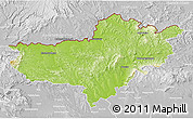 Physical 3D Map of Nógrád, lighten, desaturated