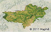Satellite 3D Map of Nógrád, lighten