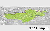 Physical Panoramic Map of Nógrád, lighten, desaturated