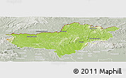 Physical Panoramic Map of Nógrád, lighten, semi-desaturated