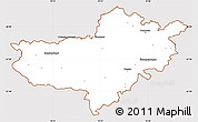 Classic Style Simple Map of Nógrád, cropped outside