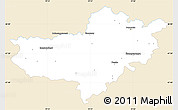 Classic Style Simple Map of Nógrád, single color outside