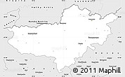 Silver Style Simple Map of Nógrád