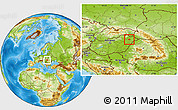 Physical Location Map of Nyiregyháza