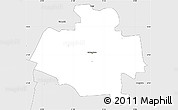 Silver Style Simple Map of Nyiregyháza